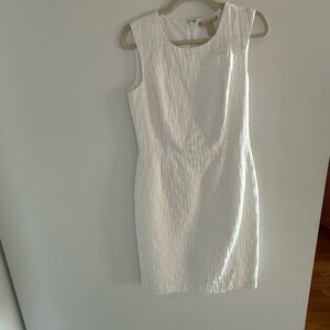 Banana Republic Textured White Mini Dress
